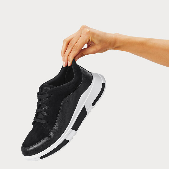 Freya Sneakers voor Vrouwen - Suède - Zwart