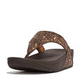 Lulu Glitter Toe-Thongs Slippers voor Vrouwen  - Bruin