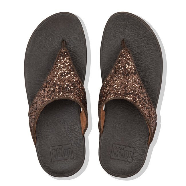 Lulu Glitter Toe-Thongs Slippers voor Vrouwen  - Bruin