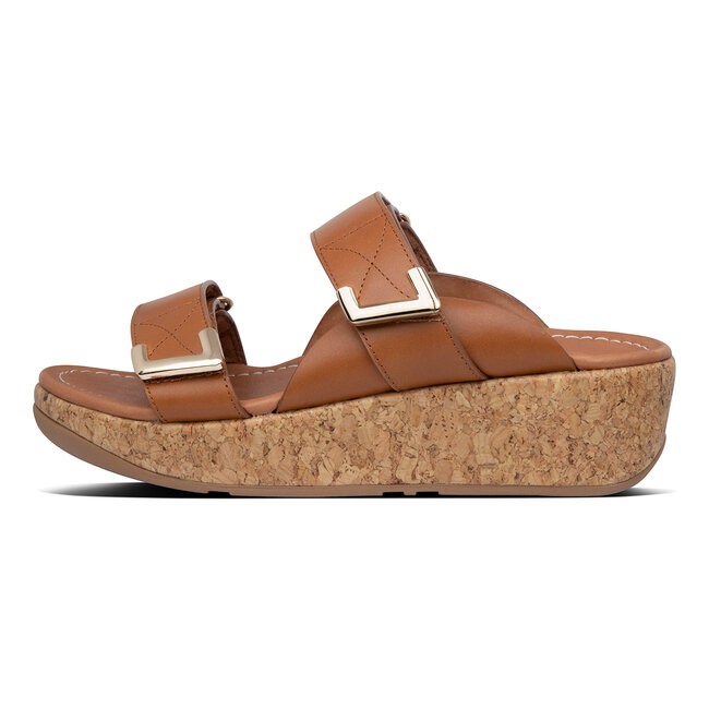 Remi Verstelbare Slides voor Vrouwen - Leder - Bruin