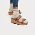 Remi Verstelbare Slides voor Vrouwen - Leder - Bruin