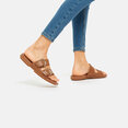 Graccie Slides voor Vrouwen - Leder - Bruin