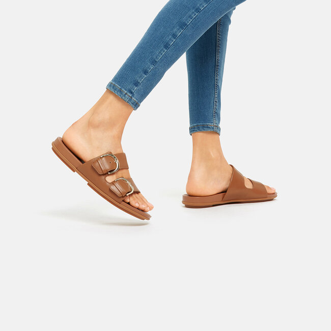 Graccie Slides voor Vrouwen - Leder - Bruin