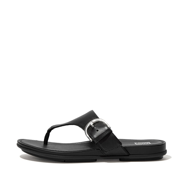 Graccie Toepost Slippers voor Vrouwen - Leder - Zwart