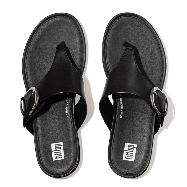 Graccie Toepost Slippers voor Vrouwen - Leder - Zwart