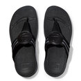 Walkstar Toepost Brede Pasvorm Slippers voor Vrouwen - Mix Leder & Synthetisch - Zwart