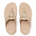 Walkstar Toepost Brede Pasvorm Slippers voor Vrouwen - Mix Leder & Synthetisch - Goud