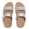 FitFlop Lulu Dames Slide - Zilver - Met Glitters en Sierstenen