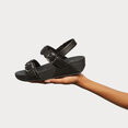 Lulu Verstelbare Sandalen voor Vrouwen - Leder - Zwart