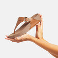 Lulu Verstelbare Toepost Slippers voor Vrouwen - Leder - Bruin