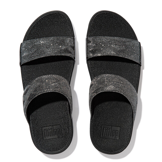 Lulu Geo Glitz Sloffen Pantoffels voor Vrouwen  - Zwart