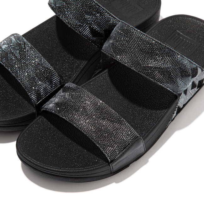 Lulu Geo Glitz Sloffen Pantoffels voor Vrouwen  - Zwart