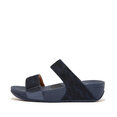FitFlop Lulu Dames Slide - Donkerblauw Geo Glitz - Met Glitters en Patroon