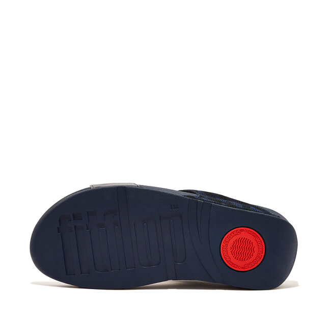 FitFlop Lulu Dames Slide - Donkerblauw Geo Glitz - Met Glitters en Patroon