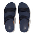 FitFlop Lulu Dames Slide - Donkerblauw Geo Glitz - Met Glitters en Patroon