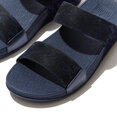 FitFlop Lulu Dames Slide - Donkerblauw Geo Glitz - Met Glitters en Patroon