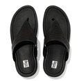 Lulu Geo Laser Sleek Toepost Slippers voor Vrouwen - Leder - Zwart