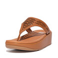 Lulu Geo Laser Sleek Toepost Slippers voor Vrouwen - Leder - Bruin