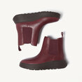 F-Mode Leather Flatform Chelsea Boots