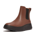 F-Mode Leather Flatform Chelsea Boots