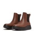 F-Mode Leather Flatform Chelsea Boots