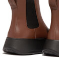 F-Mode Leather Flatform Chelsea Boots