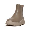 F-Mode Leather Flatform Chelsea Boots