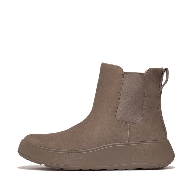 F-Mode Suede Flatform Chelsea Boots