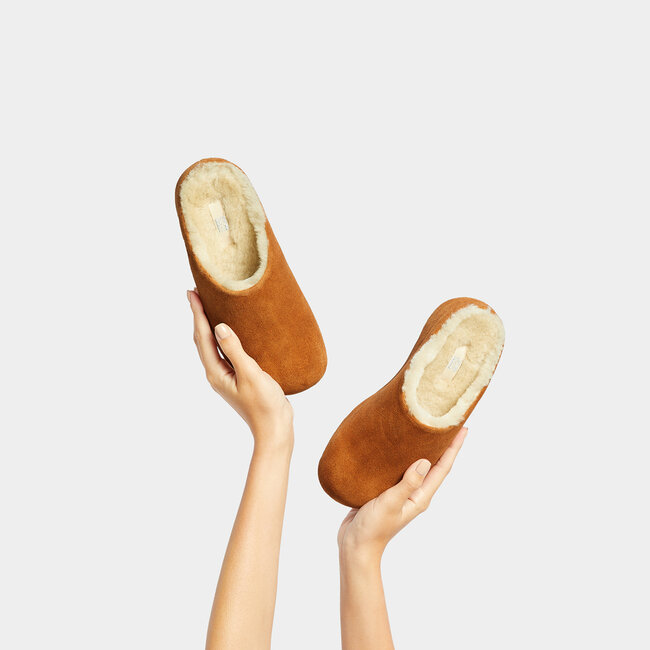 Shuv Shearling-Lined Suede Clogs