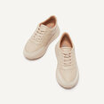 F-Mode Leather/Suede Flatform Sneakers