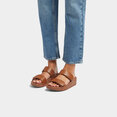 Lulu Verstelbare Slippers voor Vrouwen - Bruin