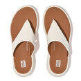 F-Mode Leather Flatform Toe-Post Sandals