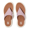 F-Mode Leather Flatform Toe-Post Sandals