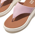 F-Mode Leather Flatform Toe-Post Sandals