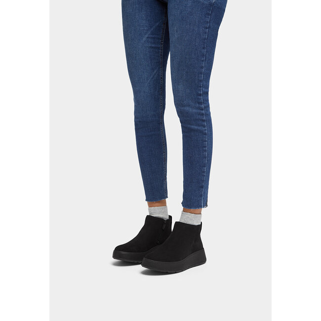 F-Mode Suede Enkellaarzen Met Rits