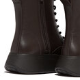 F-Mode Leather Lace-Up Flatform Ankle Boots