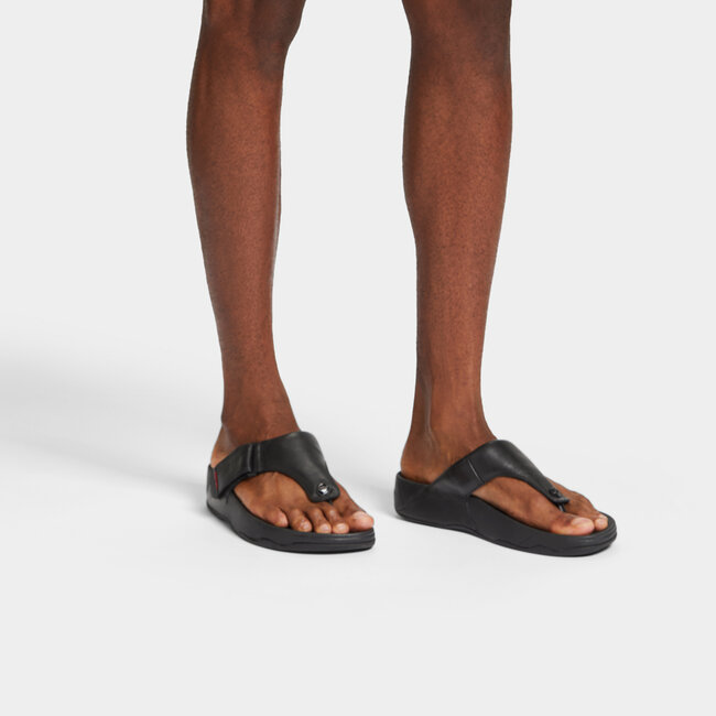 Trakk II Slippers voor Mannen - Leder - Zwart