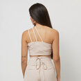 KK Small Signature Crop Laced One Shoulder Top sand