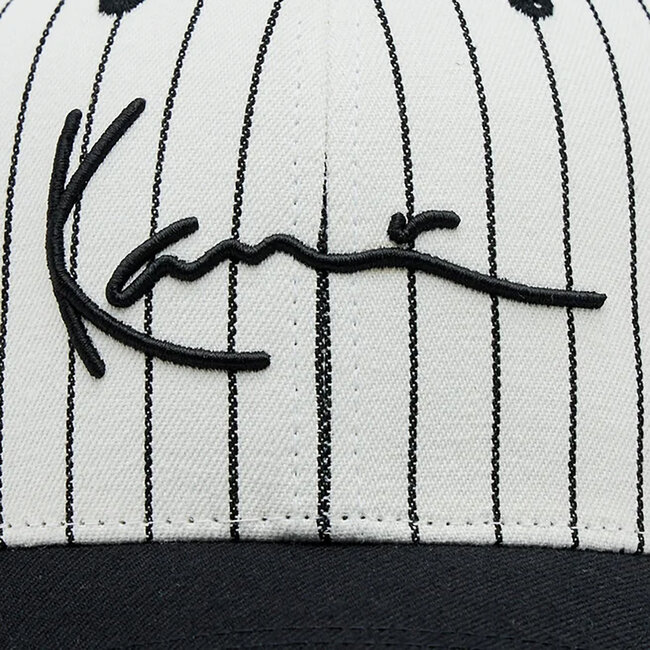 KK Signature Ziczac Pinstripe Cap off white/black