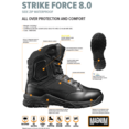 MAGNUM veiligheidsschoenen heren - Strike Force 8.0 Sidezip - Waterproof  - Zwart