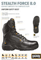 MAGNUM veiligheidsschoenen heren - Stealth Force 8.0 Leather Ct Cp  - Zwart