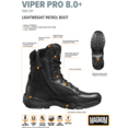 MAGNUM uniformschoenen heren -Viper Pro 8.0 En + - SideZip - Zwart