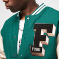 FUBU College Varsity Jacket green/creme/brown