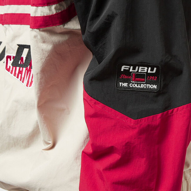 FUBU Corporate Track Jacket  creme/black/red