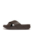 Surfer Mens Tumbled-Leather Cross Slides