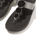 Halo Bead-Circle Metallic Toe-Post Sandals