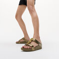 FitFlop Halo Bead-Circle Metallic H-Bar Slides