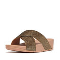 FitFlop Lulu Cross Slide - Glitterball oud goud