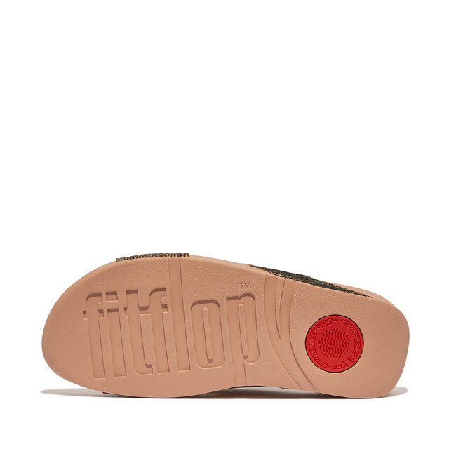 FitFlop Lulu Cross Slide - Glitterball oud goud