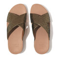 FitFlop Lulu Cross Slide - Glitterball oud goud